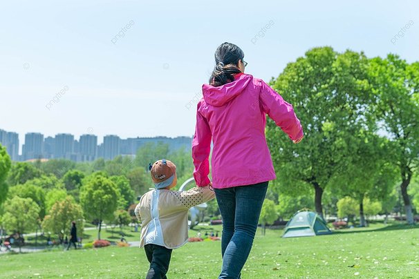 pngtree parent child sunny grassland mother child holding hands photography map with image 845225
